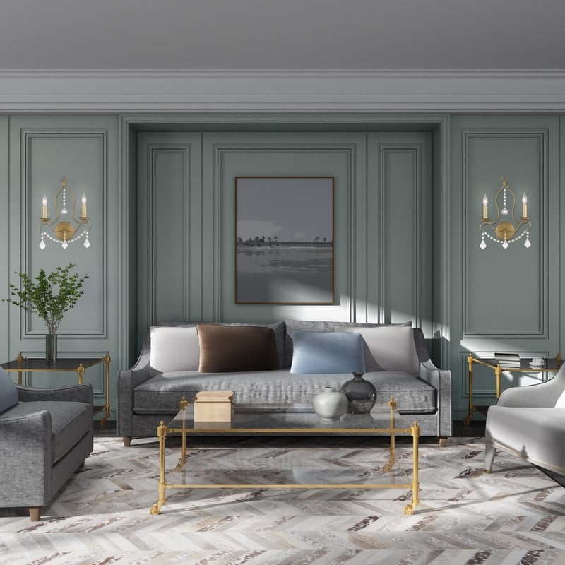 Beaumont Lane 2 Light Wall Sconce in Antique Gold Leaf