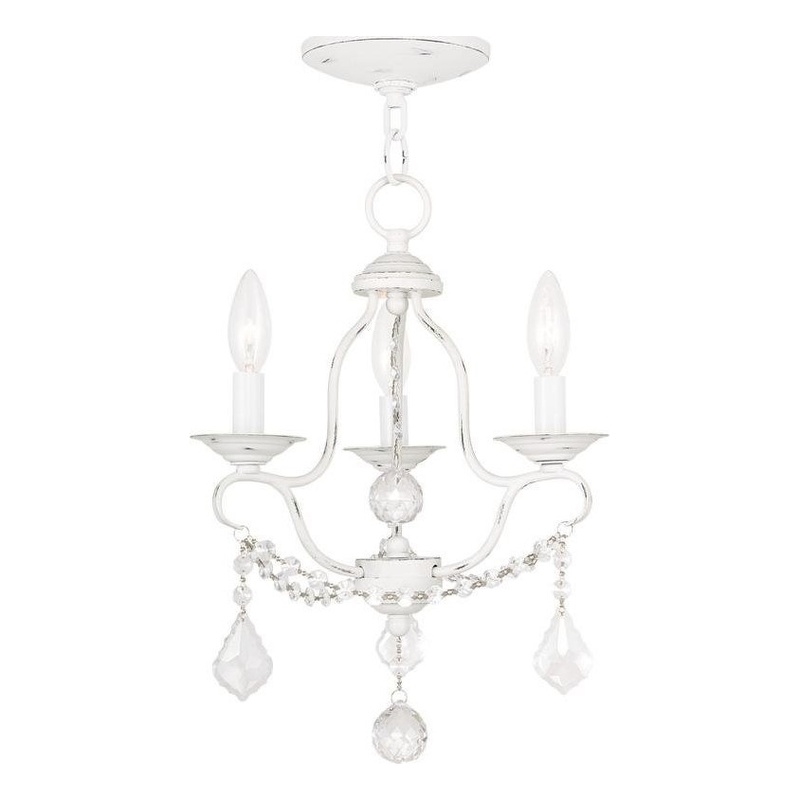 Beaumont Lane 3 Light Mini Chandelier in Antique White