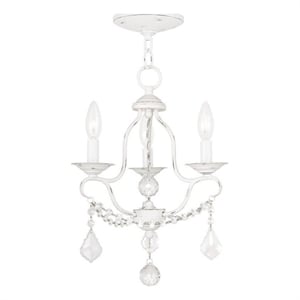 Beaumont Lane 3 Light Mini Chandelier in Antique White