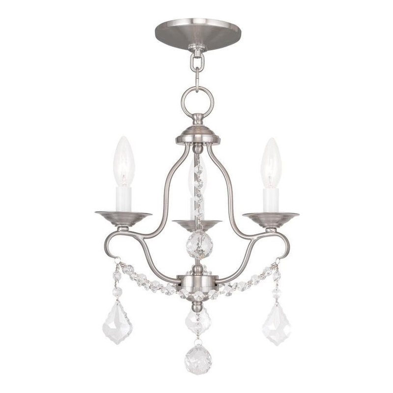 Beaumont Lane 3 Light Mini Chandelier in Brushed Nickel