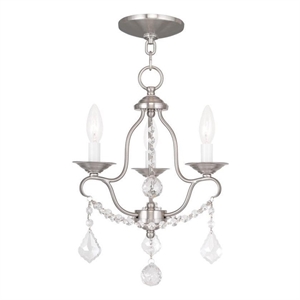 Beaumont Lane 3 Light Mini Chandelier in Brushed Nickel
