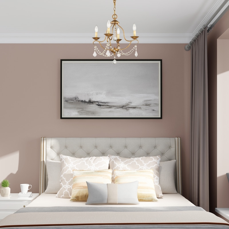 Beaumont Lane 4 Light Mini Chandelier in Antique Gold Leaf
