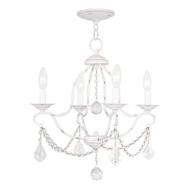 Beaumont Lane 4 Light Mini Chandelier in Antique White