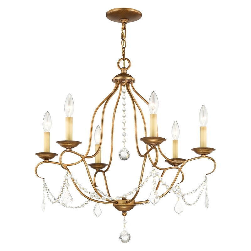 Beaumont Lane 6 Light Chandelier in Antique Gold Leaf