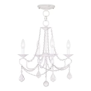 Beaumont Lane 4 Light Convertible Ceiling Mount in Antique White