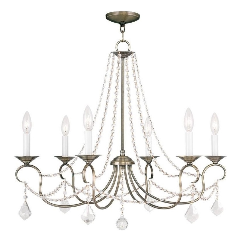 Beaumont Lane 6 Light Chandelier in Antique Brass