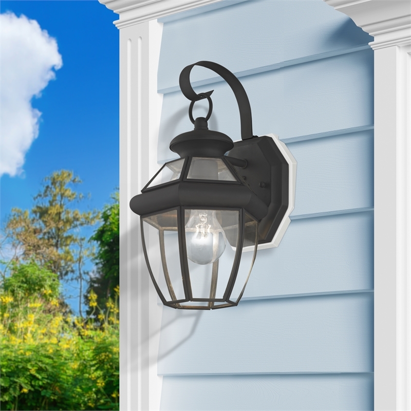 Beaumont Lane Outdoor Wall Lantern in Black