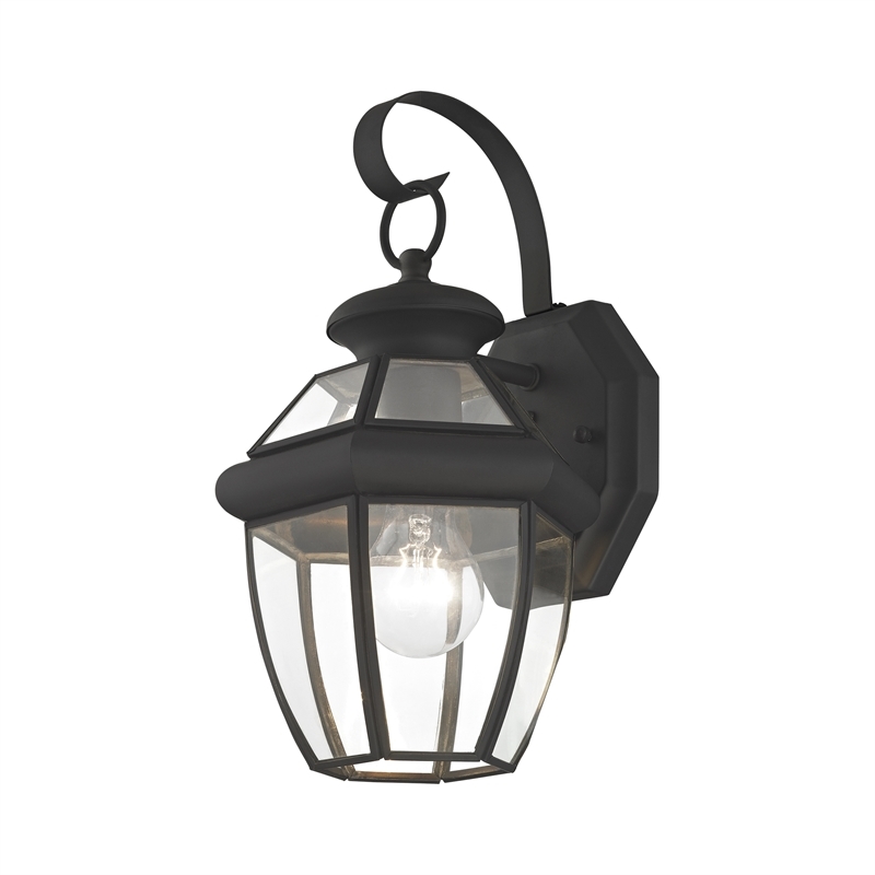 Beaumont Lane Outdoor Wall Lantern in Black