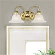 Beaumont Lane 2 Light Bath Light in Polished Brass
