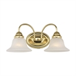 Beaumont Lane 2 Light Bath Light in Polished Brass
