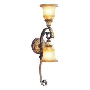Beaumont Lane 2 Light Wall Sconce in Verona Bronze and Aged Gold Leaf