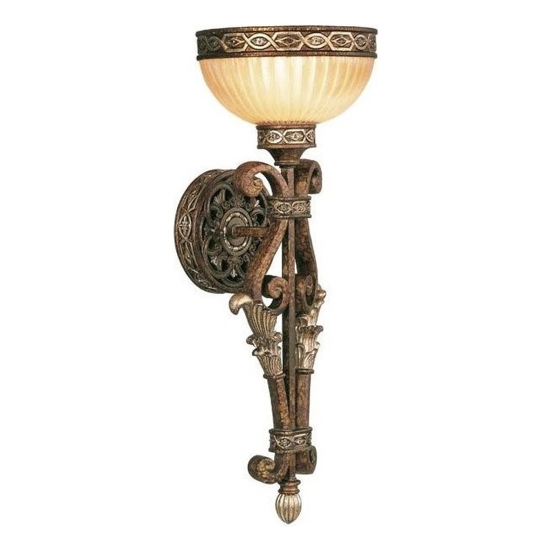 Beaumont Lane Wall Sconce in Palacial Bronze with Gilded Accents