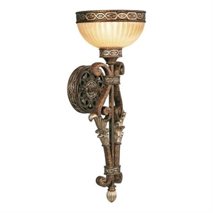 Beaumont Lane Wall Sconce in Palacial Bronze with Gilded Accents