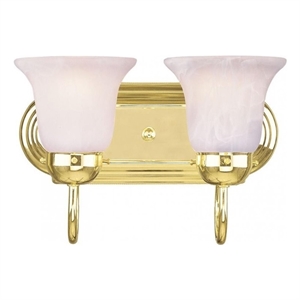 Beaumont Lane 2 Light Bath Light in Polished Brass