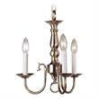 Beaumont Lane 3 Light Mini Chandelier in Antique Brass