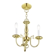 Beaumont Lane 3 Light Mini Chandelier in Polished Brass