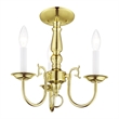 Beaumont Lane 3 Light Mini Chandelier in Polished Brass