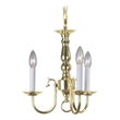 Beaumont Lane 3 Light Mini Chandelier in Polished Brass