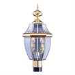 Beaumont Lane 2 Light Outdoor Post Head in Polished Brass