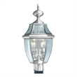 Beaumont Lane 2 Light Outdoor Post Head in Brushed Nickel