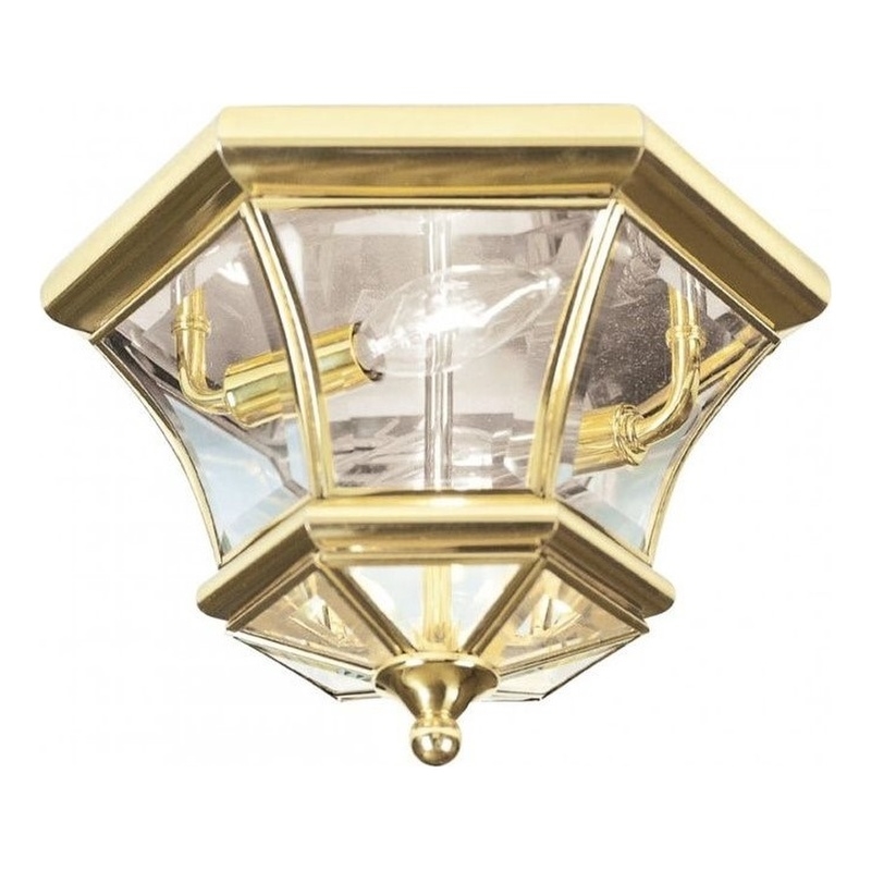 Beaumont Lane 2 Light Ceiling Mount in Polished Brass