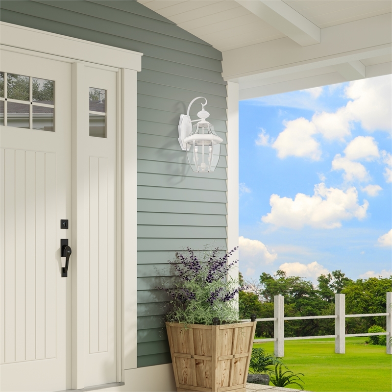 Beaumont Lane 2 Light Outdoor Wall Lantern in White