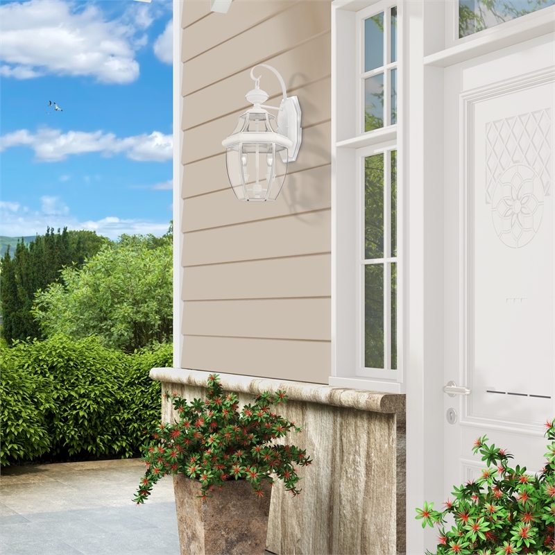 Beaumont Lane 2 Light Outdoor Wall Lantern in White