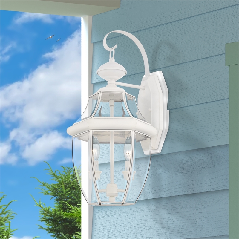 Beaumont Lane 2 Light Outdoor Wall Lantern in White