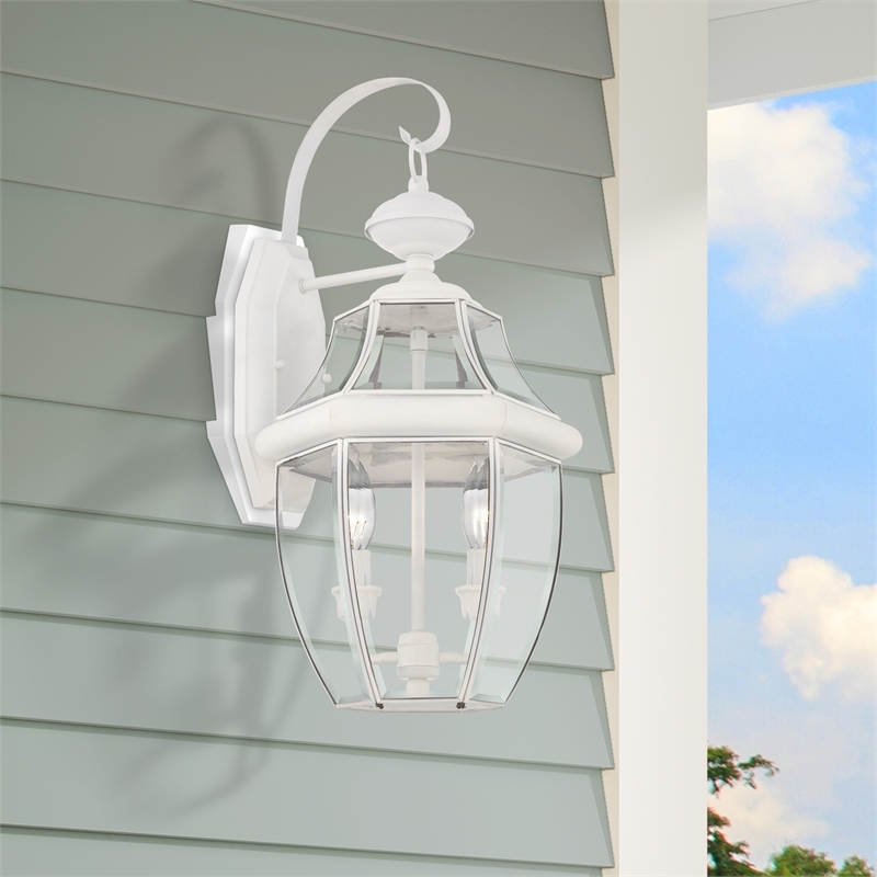 Beaumont Lane 2 Light Outdoor Wall Lantern in White