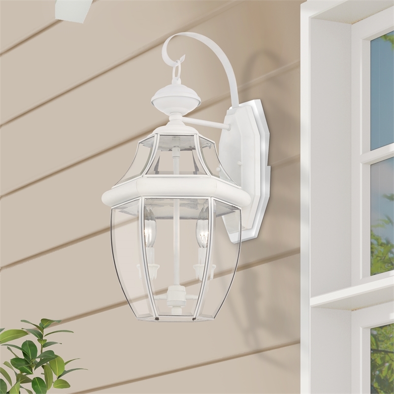 Beaumont Lane 2 Light Outdoor Wall Lantern in White