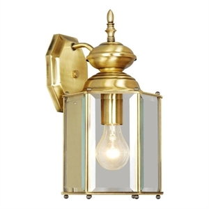 Beaumont Lane Outdoor Wall Lantern in Antique Brass
