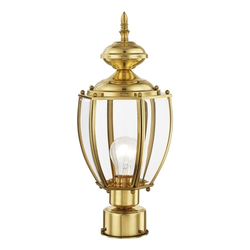 Beaumont Lane Outdoor Post Head in Polished Brass