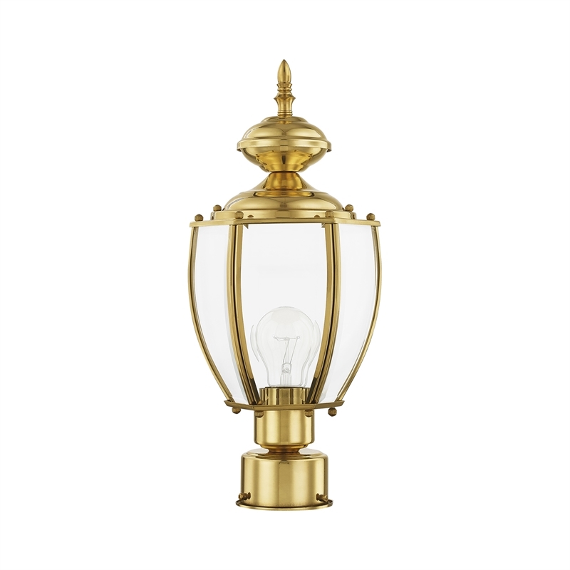 Beaumont Lane Outdoor Post Head in Polished Brass