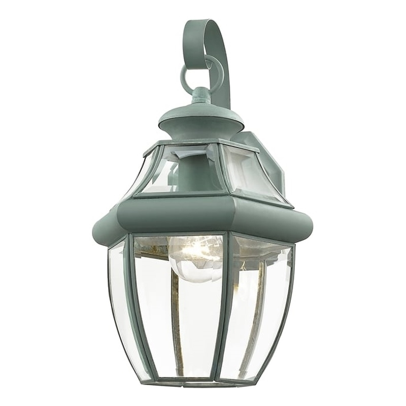 Beaumont Lane Outdoor Wall Lantern in Verdigris