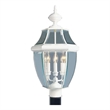 Beaumont Lane 3 Light Outdoor Post Head in White