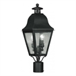 Beaumont Lane 2 Light Outdoor Post Head in Black