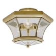 Beaumont Lane 3 Light Ceiling Mount in Antique Brass