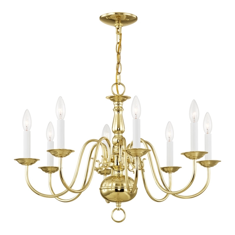 Beaumont Lane 8 Light Chandelier in Polished Brass