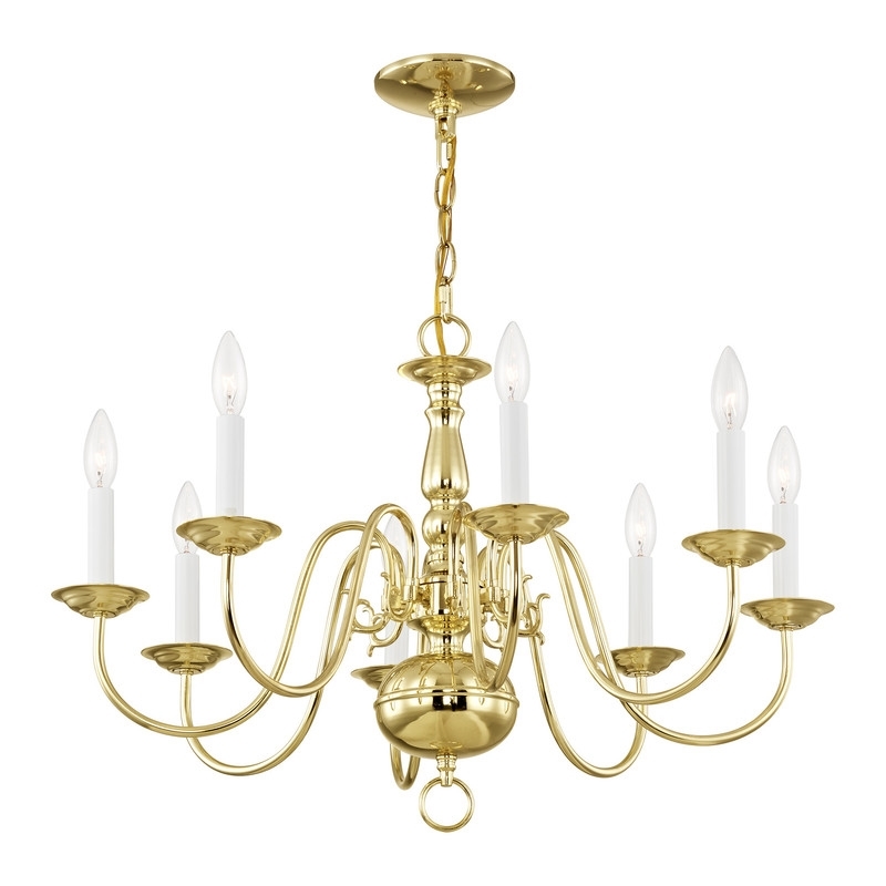 Beaumont Lane 8 Light Chandelier in Polished Brass