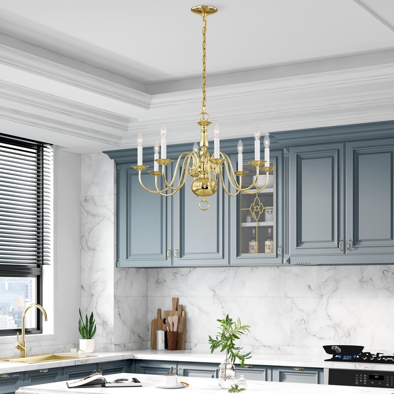 Beaumont Lane 8 Light Chandelier in Polished Brass
