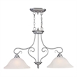 Beaumont Lane 2 Light Island Light in Brushed Nickel