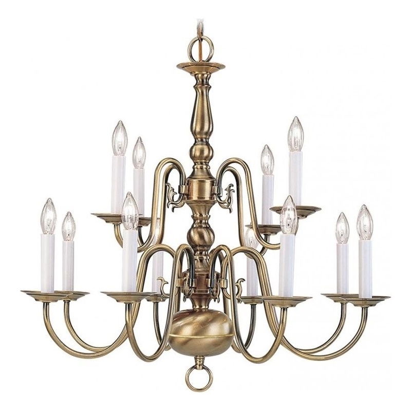 Beaumont Lane 12 Light Chandelier in Antique Brass