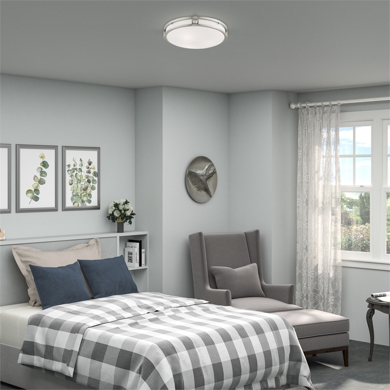 Beaumont Lane 3 Light Ceiling Mount in Brushed Nickel