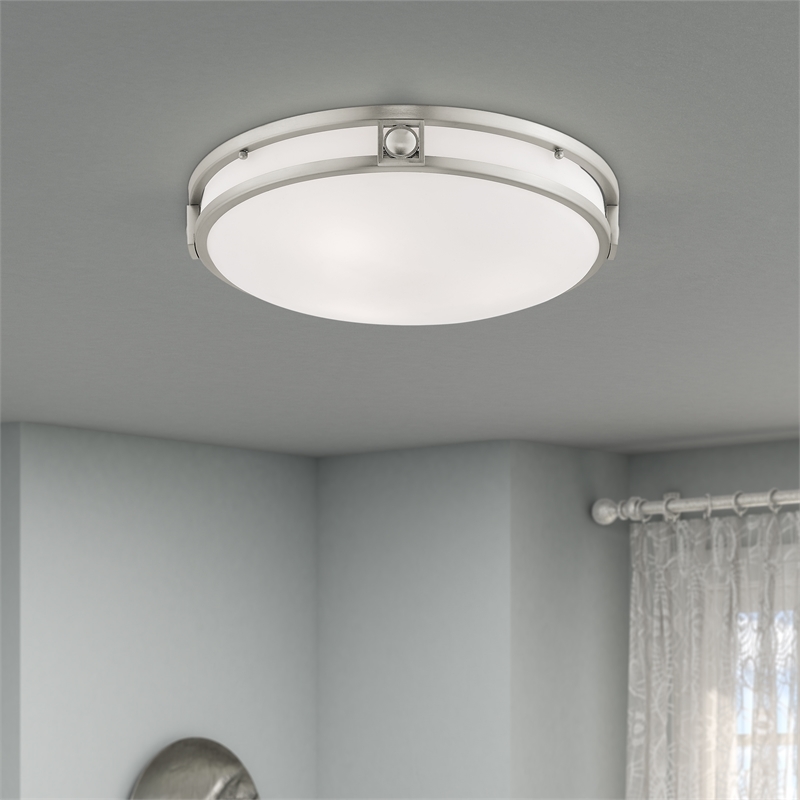 Beaumont Lane 3 Light Ceiling Mount in Brushed Nickel