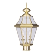 Beaumont Lane 2 Light Outdoor Post Head in Polished Brass