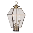 Beaumont Lane 2 Light Outdoor Post Head in Antique Brass