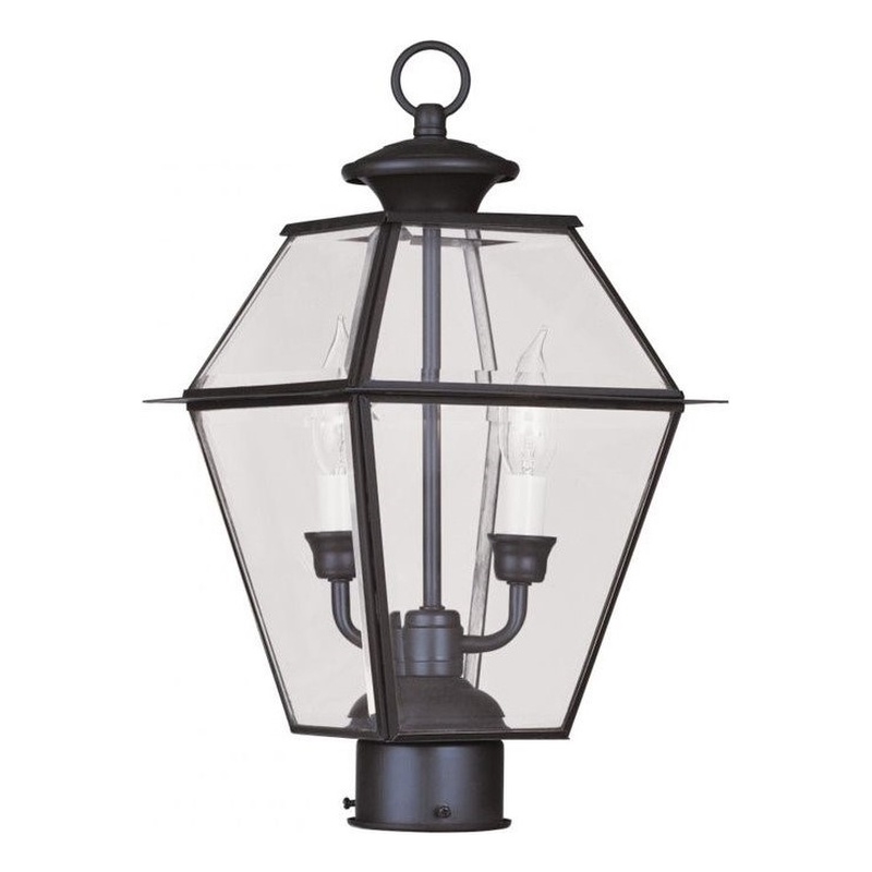 Beaumont Lane 2 Light Outdoor Post Head in Bronze
