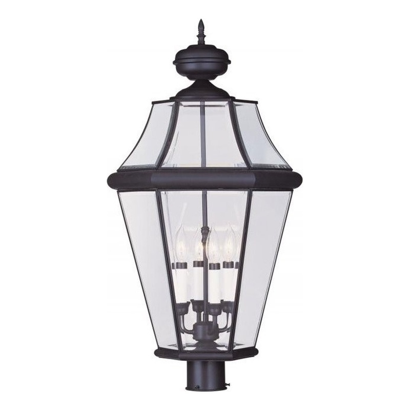 Beaumont Lane 4 Light Outdoor Post Head in Bronze