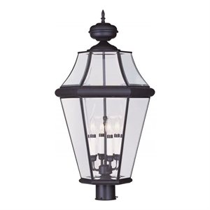 Beaumont Lane 4 Light Outdoor Post Head in Bronze