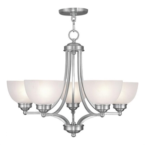 Beaumont Lane 5 Light Chandelier in Brushed Nickel